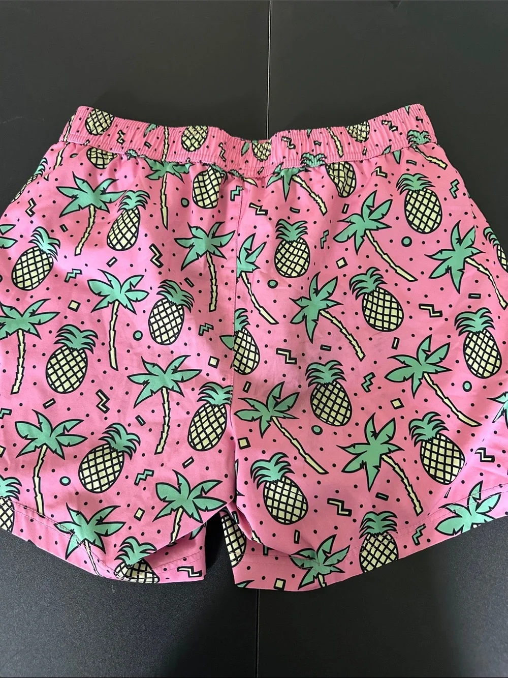 Maamgic Pink Pineapple Print Swim Trunks